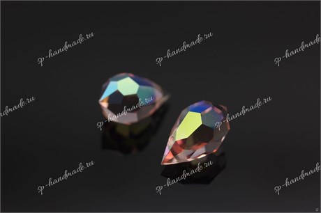 Подвеска  Preciosa Drop Pendant (681)  6*10 мм Light Rose AB / 1 шт (Чехия) DP-40 - фото 34636
