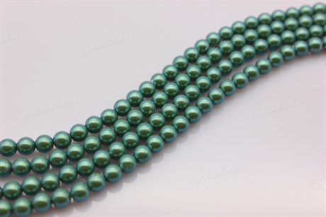 Стеклянный жемчуг 4 мм глянцевый зеленый 02010/30008, 20 шт (Чехия) - фото 35123