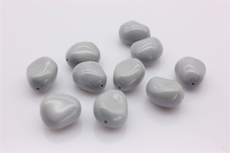 Хрустальный жемчуг Preciosa Maxima (Pearl Elliptic) 16х14 мм Ceramic Grey, 1 шт - фото 36263