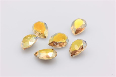 Капля Aurora Baroque Pear 4320 Crystal Metallic Sunshine / 14x10 мм 1 шт (стекло K9) AU-563 - фото 36373