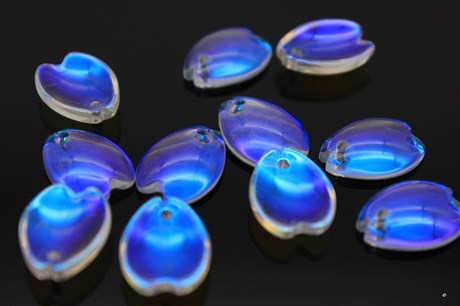 уценка! Лепестки сакуры, Crystal AB, 16x12x3.5 мм отверстие 1 мм, 5 шт (стекло) ВВ-246-уценка - фото 37513