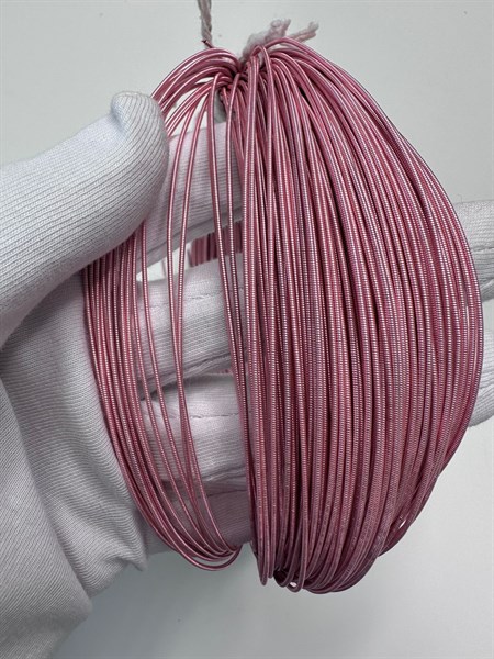 Канитель жёсткая 1 мм розовый коралл 5 гр (Индия) - фото 38336