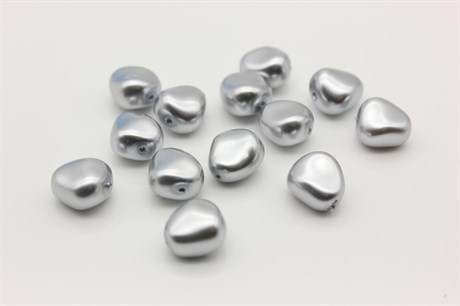 Хрустальный жемчуг Preciosa Maxima (Pearl Elliptic) 11х9.5 мм Lighr Grey, 1 шт - фото 38415