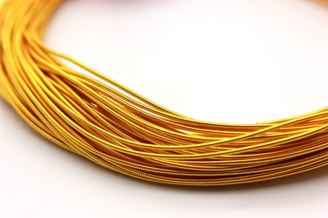 Канитель жесткая Dark Gold  1 мм  5 гр  (Индия) - фото 39426