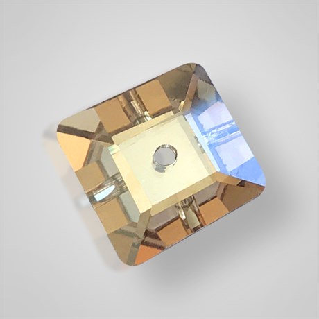 Хрустальные пайетки квадратные Crystal Honey 6 мм, 1 шт (Preciosa) СП - фото 39868