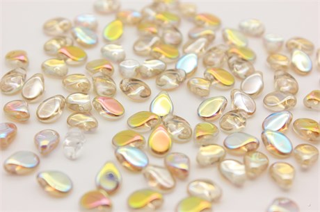 Pip Beads 5 x 7 mm 00030 - Crystal / 98534 - Lemon Rainbow 1 шт. M-413 - фото 39944