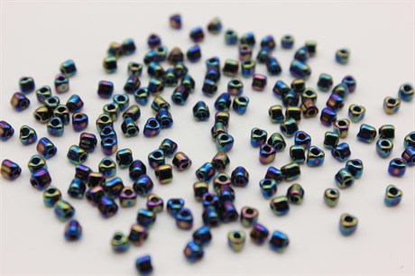 Бисер Miyuki Triangle Beads 8/0, 0455 Metallic Variegated Blue Iris 5 гр. (Япония) - фото 40074