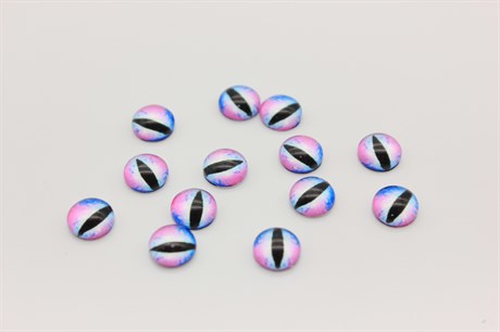 Глазки стеклянные,  8x3 мм , цвет фиолетовый, пара - фото 40141