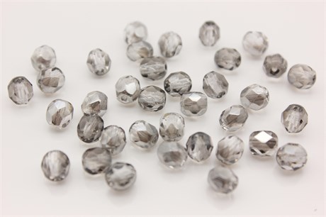 Бусины стеклянные граненые Fire Polished Silver, 6 мм, 10 шт FP-250 - фото 40280