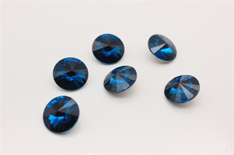 Риволи Aurora 14 мм Blue Zircon 1 шт (стекло K9) AU-745 - фото 41039