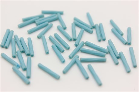 Стеклярус витой Miyuki Twist Beads 12 мм 2029 - Matted Opaque Turq Blue Luster 2,5 гр. (Япония) JP-1484 - фото 43381