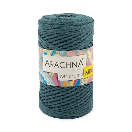 Пряжа  ARACHNA "Macrame Mini" толщина нити 3 мм, цвет №47 сине-зеленый, 80% хлопок, 20 % полиэстр, 250 гр, 1 шт. 31379 - фото 43718