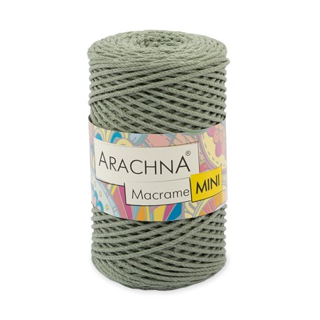 Пряжа  ARACHNA "Macrame Mini" толщина нити 3 мм, цвет №45 светлый хаки, 80% хлопок, 20 % полиэстр, 250 гр, 1 шт. 31381 - фото 43720