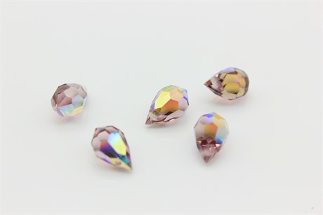 Подвеска  Preciosa Drop Pendant(681)  6*10мм  Light Amethyst AB, 1шт (Чехия) 681-5 - фото 44793