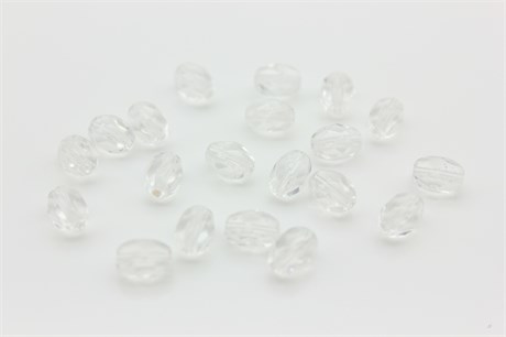 Бусины граненые Fire Polished Olives, 7x5 мм, 00030 - Crystal, 10 шт 34087 - фото 46933