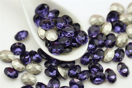 Овал 4120 Aurora 10x8 мм Purple Violet 1 шт (стекло K9) 34469 - фото 47590