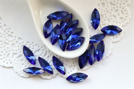 Наветт Aurora 15x7 мм Capri Blue 1 шт (стекло K9) 34475 - фото 47596