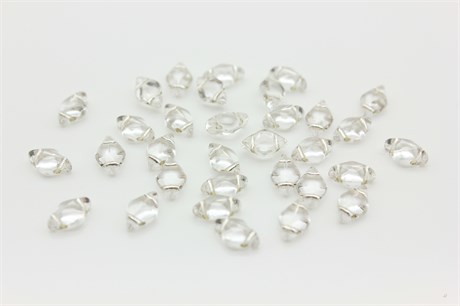 Бусины GemDuo 8x5 мм прозрачный серебряная линия внутри 00030/81800 5 гр (Matubo) 34957 - фото 48738