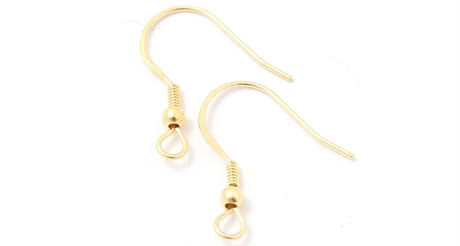 Швензы крючки 20 мм, GoldPlating 24kt, пара (Чехия) 35576 - фото 49884
