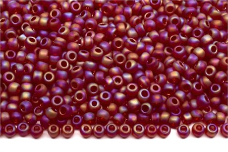 Бисер Toho Round 11/0 TR-11-165CF - Transparent-Rainbow-Frosted Ruby 10 гр (Япония) 35661 - фото 50038
