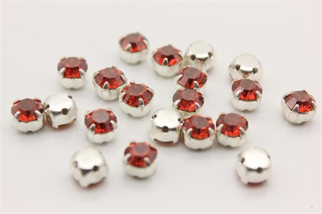 Шатоны пришивные Preciosa Maxima ss12 (3,0-3,2 мм) crystal DF RdF цвет оправы серебро, 40 шт (Чехия) 36891 - фото 51935