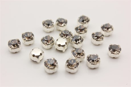 Шатоны пришивные Preciosa Maxima ss12 (3,0-3,2 мм) crystal DF Vel цвет оправы серебро, 40 шт (Чехия) 36893 - фото 51937