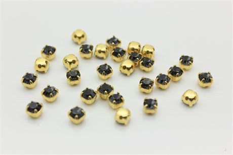 Шатоны пришивные Preciosa Maxima ss12 (3,0-3,2 мм) crystal Ntf цвет оправы золото, 40 шт. (Чехия) 36894 - фото 51938
