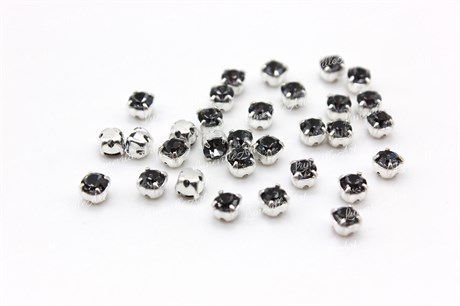 Шатоны пришивные Preciosa Maxima ss12 (3,0-3,2 мм) crystal Ntf цвет оправы серебро, 40 шт (Чехия) 36895 - фото 51939