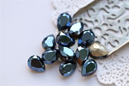 #4320 Pear 14*10 мм Aurora Crystal Metallic Blue