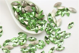 #4228 Navette 10*5 мм Aurora Peridot 007966