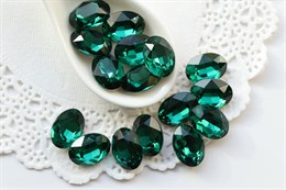 #4120 Oval 14*10 мм Aurora Emerald 007979