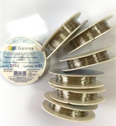 Проволока Gamma 0,4 mm цвет: серебро №02, 10м, 1 шт