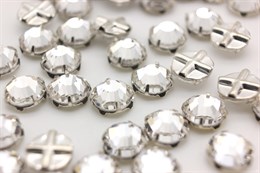 Хрустальный камень Preciosa Crystal в оправе - цвет серебро/ MC Viva Maxima SS34/ 7.05-7.25 мм 1 шт (Чехия)