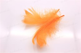 Перо натуральное декоративное, цвет оранжевый, 5 шт (размер от 40 до 100 мм), Германия