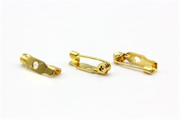 Основа для броши стандартный замок цвет золото 15 мм 1 шт (Япония)