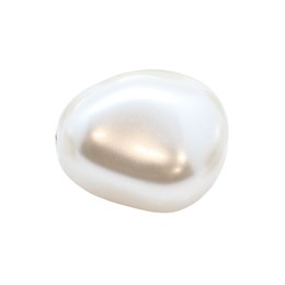 Хрустальный жемчуг Preciosa Maxima (Pearl Elliptic) 16х14 мм  White, 1 шт