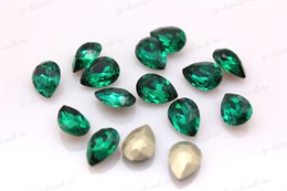 Капли 4320 Aurora Emerald / 10x7 мм 1 шт (стекло K9)