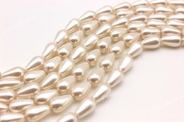 Хрустальный жемчуг Preciosa Maxima (Pearl Pearl) 10х6 мм  White, 1 шт