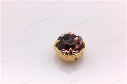 Шатоны Preciosa Light Amethyst / оправа - цвет золото / Maxima ss34 / 7,05-7,25 мм 1 шт (Чехия)
