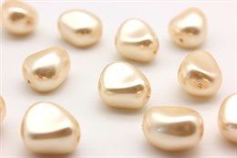 Хрустальный жемчуг Preciosa Maxima (Pearl Elliptic) 16х14 мм  Gold, 1 шт