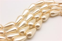 Хрустальный жемчуг Preciosa Maxima (Pearl Pearl) 15х8 мм  Creamrose, 1 шт