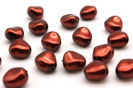 Хрустальный жемчуг Preciosa Maxima (Pearl Elliptic) 11х9,5 мм  Dark Copper, 1 шт