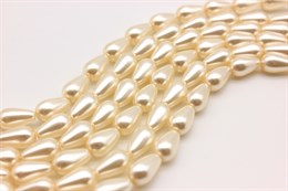 Хрустальный жемчуг Preciosa Maxima (Pearl Pearl) 10х6 мм  Light Creamrose, 1 шт
