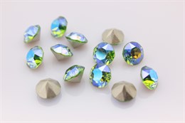 Шатон Aurora Crystal Peridot Shimmer / 8 мм 1 шт (стекло K9)