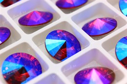 Риволи Aurora Crystal Light Siam Shimmer /  14 мм 1 шт  (стекло K9)