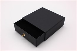 Коробка-слайдер с поролоном 9x9x3 см (черная)