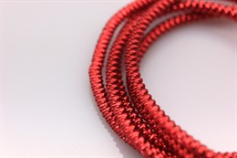 Канитель упругая, цвет красный 2,5 мм, 5 гр (Индия)