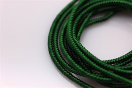 Канитель фигурная витая, цвет темно-зеленый Dark Green, 1,5 мм, 5 гр (Индия)