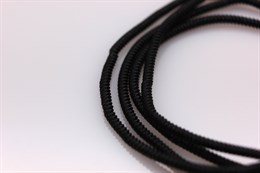 Канитель фигурная витая, цвет черный Black, 1,5 мм, 5 гр (Индия)