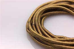 Канитель фигурная витая, цвет бронзовый Brass, 1,5 мм, 5 гр (Индия)